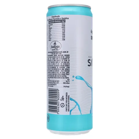 ÁGUA MINERAL SARANDI ALKALINE SEM GÁS LATA 350ML 360-26