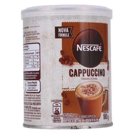 Cappuccino Solúvel Nescafé Tradicional Lata 180gr 360-33