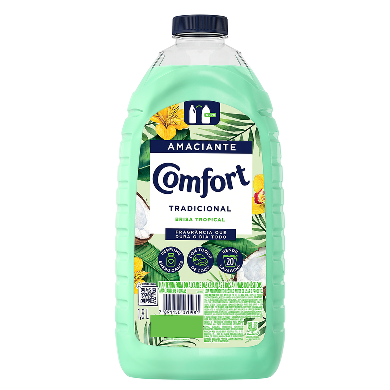 Amaciante de Roupa Brisa Tropical Comfort Frasco 1,8l