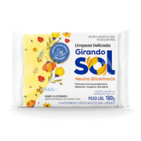 Sabao barra girando sol individual 180g glicerina neutro