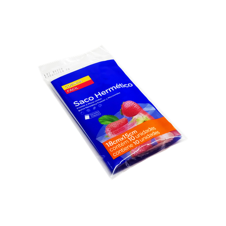 Saco Hermético Cozinha Fácil Tam. 18cmx25cm