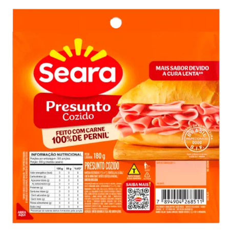 Presunto fatiado seara 180g