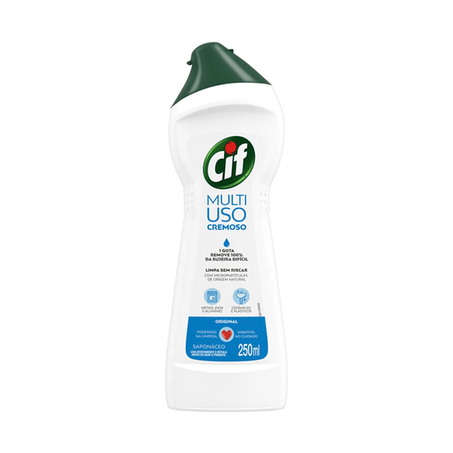 Limpador multiuso cif cremoso branco frasco 250ml