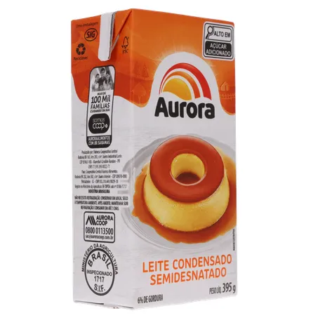 Leite cond aurora semidesn. 395g 360-32