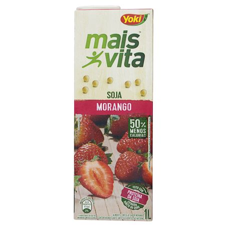 BEBIDA À BASE DE SOJA MORANGO YOKI MAIS VITA