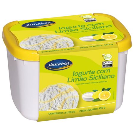 Sorvete skinabon pote 2 l iogurte com li