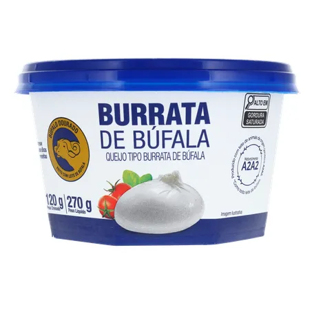 Queijo Burrata de Búfala Búfalo Dourado Pote 270gr