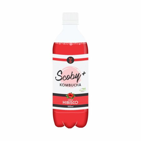 BEBIDA ARTESANAL KOMBUCHA SCOBY HIBISCO 500ML