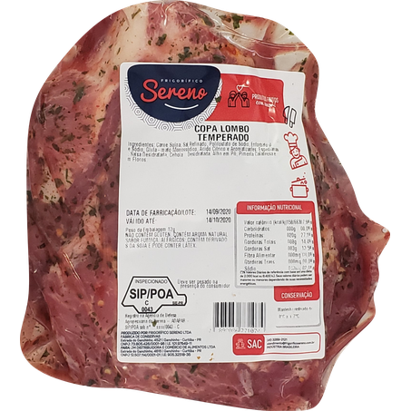 Copa Lombo Temperado Sereno Kg 
  - Peso Aprox. Un 1,000Kg