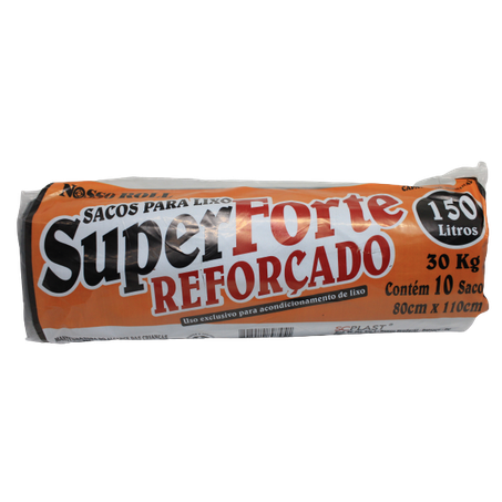 SACO LIXO REFORCADO NOSSO ROLL 150LT C/10