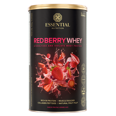 Suplemento Alimentar Essential Red Berry Whey 450g