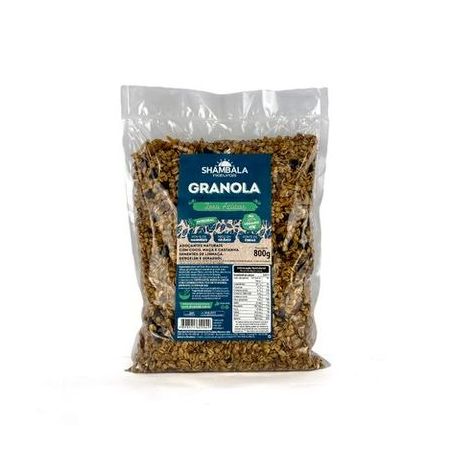 Granola integral vegano zero açúcar shambala naturais pacote 800g