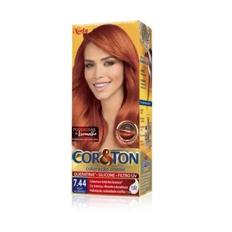 TINTURA COR & TON 125GR 7.44 RUIVO ACOBR
