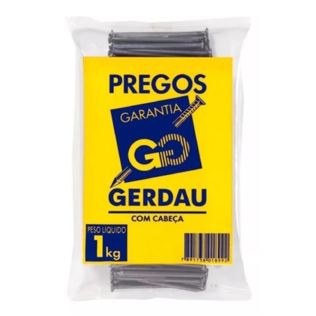 Prego 19x42 3.3/4x9 c/cabeça 1kg gerdau