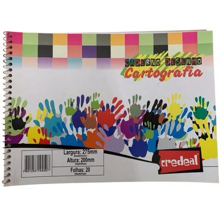 ESCOLAR CADERNO CREDEAL DESENHO GRANDE 48 FOLHAS
