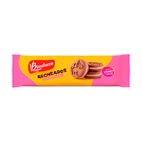 Biscoito Bauducco Recheadinho Morango 65G