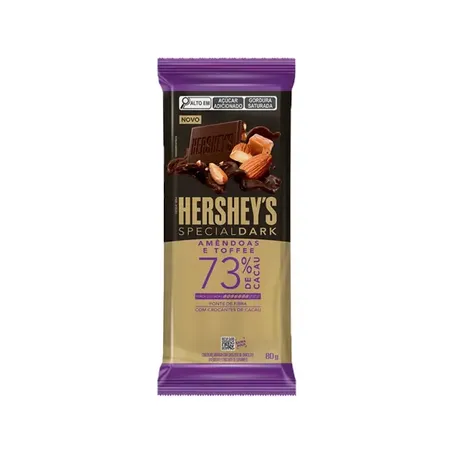 Chocolate Hershey's Special Dark 73% Amêndoas e Toffee 80g