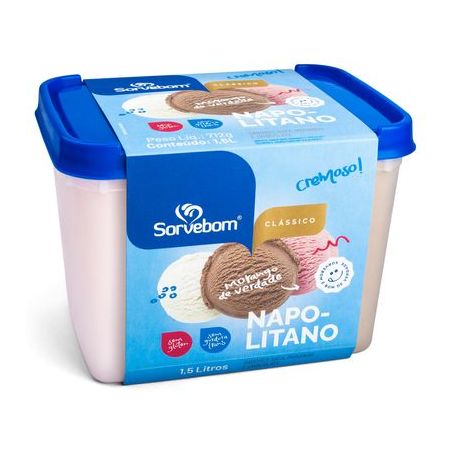 Sorvete sorvebom napolitano 1,5l