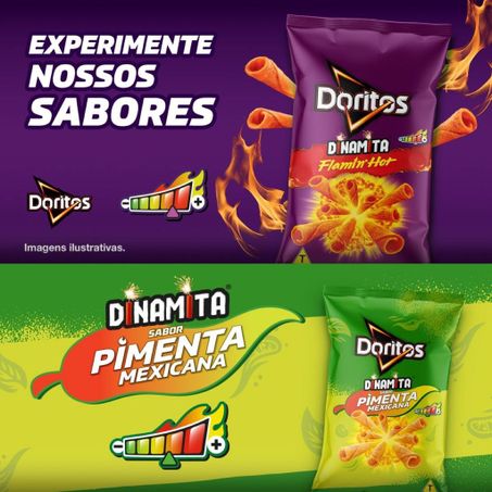 Salgadinho Doritos Dinamita Flamin Hot Carne Defumada Picante 110g 360-3