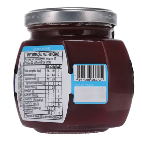 GELEIA BOM PRINC 230G DIET UVA  360-22
