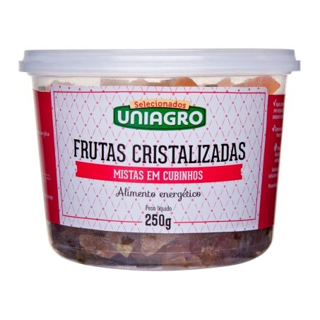 Frutas cristalizadas uniagro mistas 250g