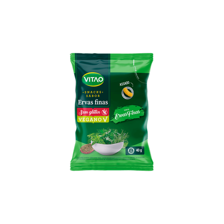 Snacks Integrais Vitao Ervas Finas Embalagem 60G