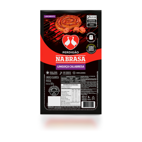 Linguica Suina Calabresa Perdigao 500g Frescal Na Brasa