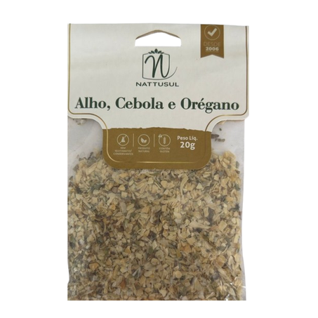 TEMPERO ALHO, CEBOLA E OREGANO NATTUSUL 20G