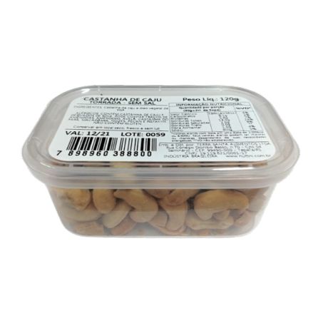 Castanha de caju nuttini torrada sem sal 120g