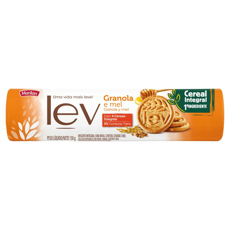 Biscoito Integral Lev Marilan 150g - Granola e Mel