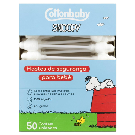 Haste Flexível de Segurança Cottonbaby Com 50 Hastes