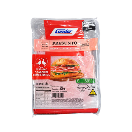 Presunto Perdigão Condor 200g - Fatiado