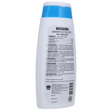 Shampoo Matacura Neutro 200ml 360-15