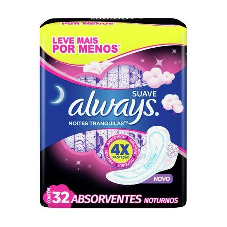 Absorvente Always Noites Tranquilas Suave com Abasidades 32UN