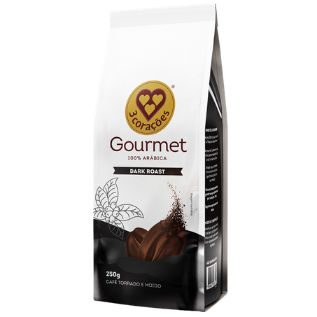 CAFE 3 CORACOES GOURMET DARK ROAST 250 G          