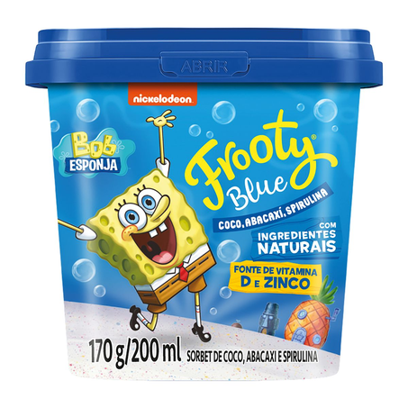 Açaí blue bob esponja frooty pt 170g