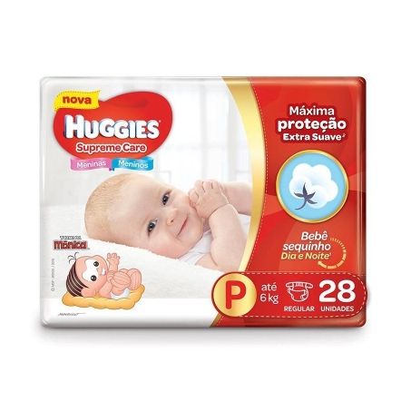FRALDA HUGGIES SUPREME CARE JUMBO PQ C/28         