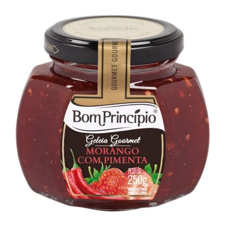 GELEIA BOM PRINCÍPIO MORANGO C/PIMENTA VIDRO 250G