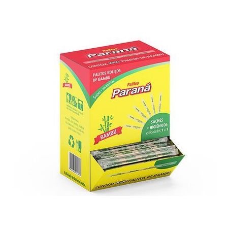 PALITO DE DENTE PARANA BAMBU ENCAPADO C/1000 UN