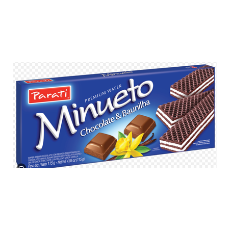 WAFER MINUETO CHOCOLATE BAUNILHA 73G