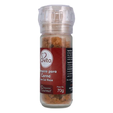 TEMPERO Q-VITA COM MOEDOR PARA CARNE SAL ROSA 70G 360-4