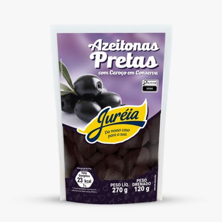Azeitona preta com caroço juréia 120g