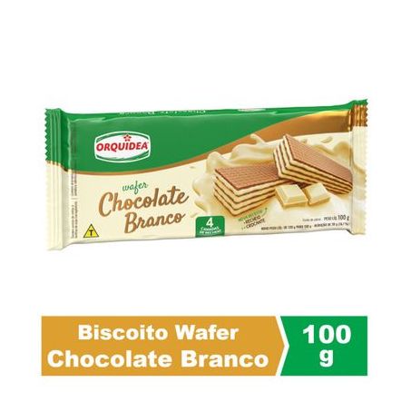 Wafer orquidea chocolate branco 100g