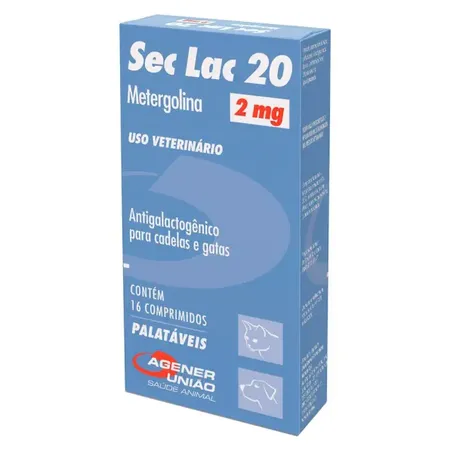 Sec lac Antigalactogênico para Cadelas e Gatas 2mg