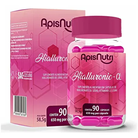 HIALLURONIC - CL 650MG 90CAPS - APISNUTRI