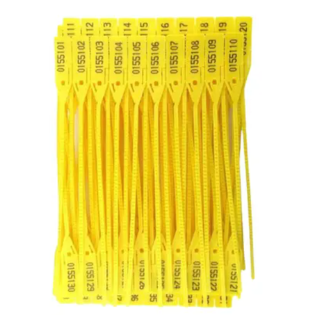 LACRE P/ MALOTE 16CM AMARELO C/100UN