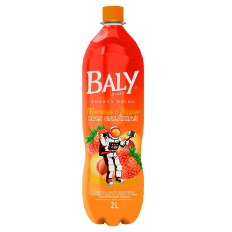 Bebida Energética Baly 2 Litros - Morango e Pêssego - Pet