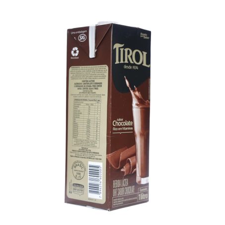 Bebida Láctea UHT Tirol Sabor Chocolate Caixa 1lt 360-22