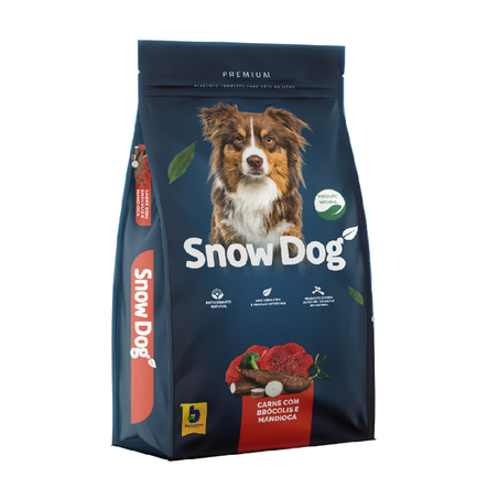 ALIMENTO PARA CÃES SNOW DOG PREMIUM CARNE/BRÓCOLIS/MANDIOCA 1KG