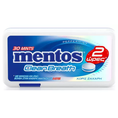 Pastilha mentos 21g clearbreath sem açucar menta